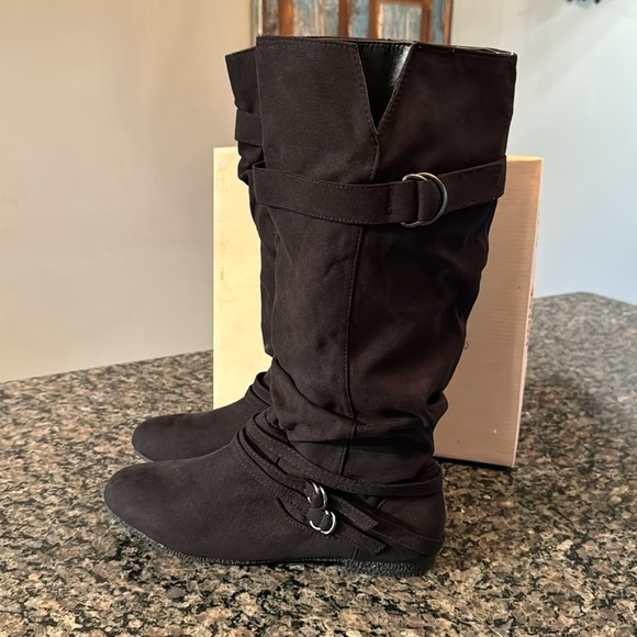 Dolce by Mojo moxy Jude black tall flat boots NIB 8.5 - Picture 5 of 11